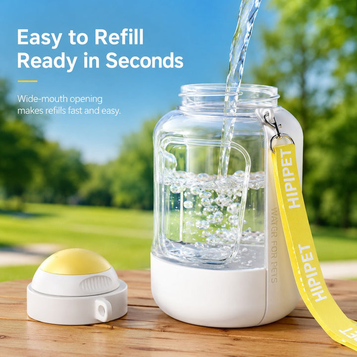2-in-1 Portable Dog Water Bottle with Food Container