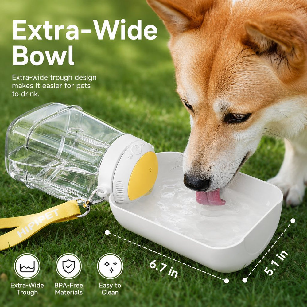 2-in-1 Portable Dog Water Bottle with Food Container