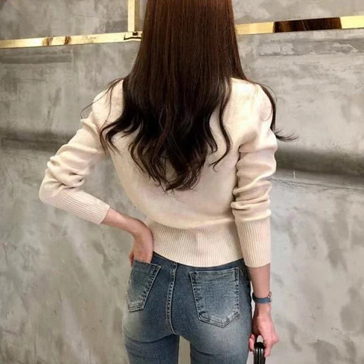 Women's Button-Front Cardigan in Beige, image 8