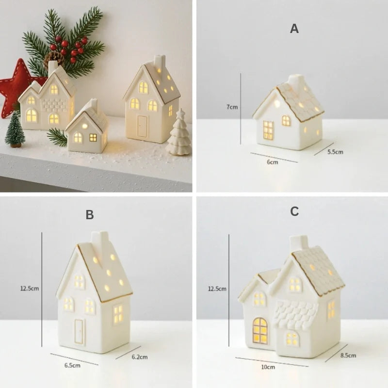 Ceramic Christmas Village | Handcrafted Light-Up Houses