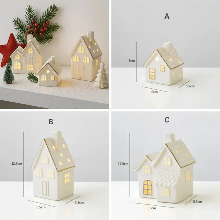 Ceramic Christmas Village | Handcrafted Light-Up Houses