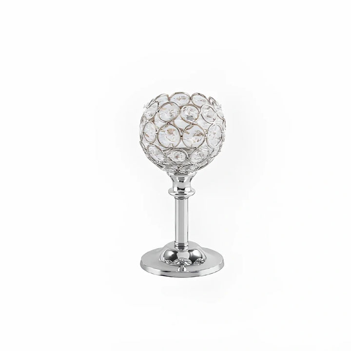 Candle Holder | Sparkling Crystal Design, Vintage-Inspired Elegance