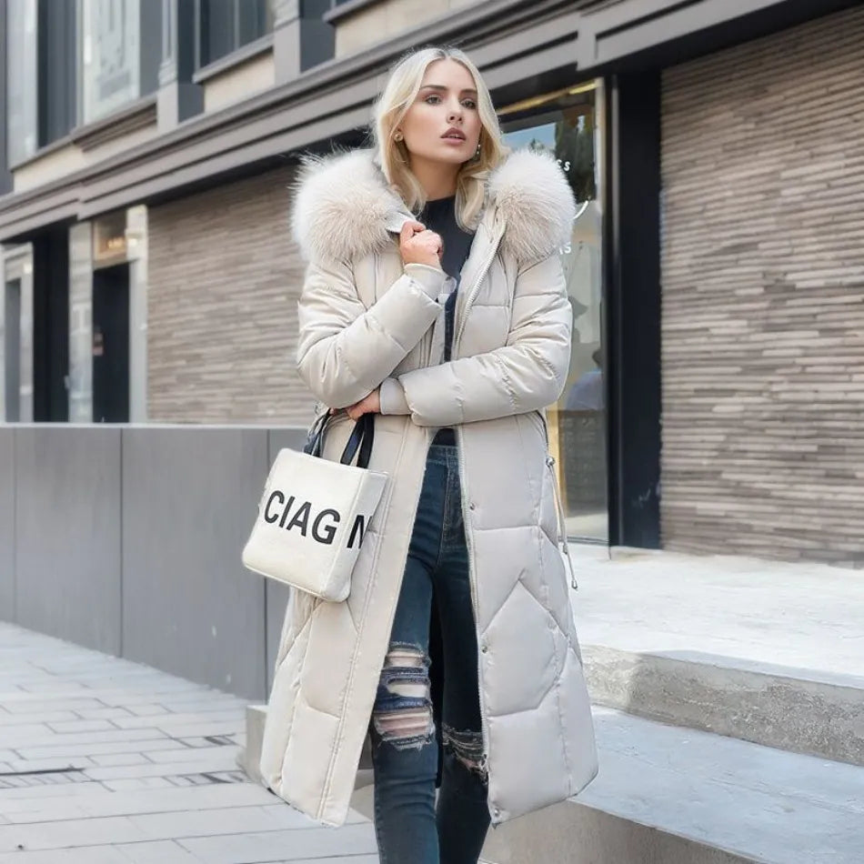 Women's Hooded Quilted Winter Coat