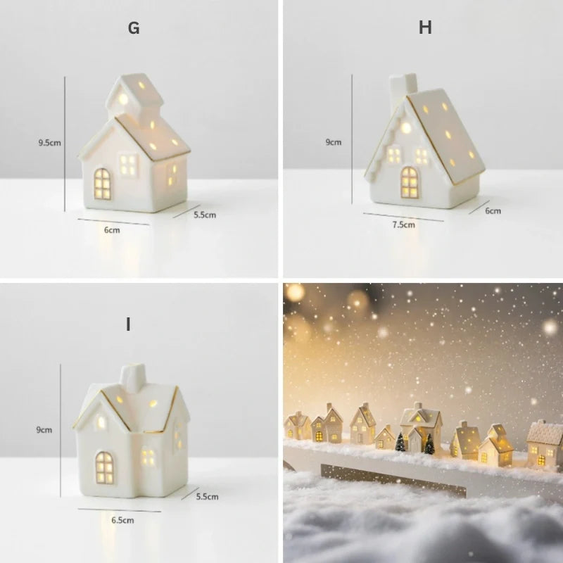 Ceramic Christmas Village | Handcrafted Light-Up Houses