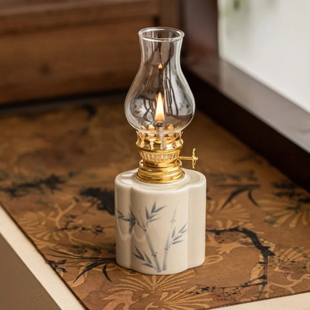 Oil Lantern | Artisan-Crafted Design, Adjustable Flame Control
