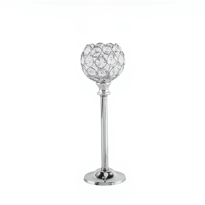 Candle Holder | Sparkling Crystal Design, Vintage-Inspired Elegance