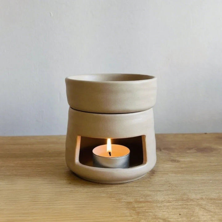 Ceramic Diffuser | Dual-Chamber Functionality, Serene Candle Glow
