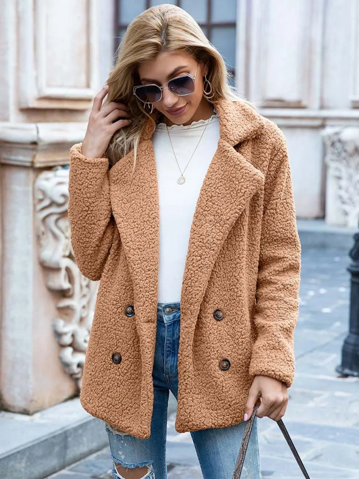 Women's Cosy Button-Front Coat