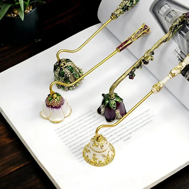 Candle Snuffer | Vintage Floral Design, Smoke-Free Snuffing