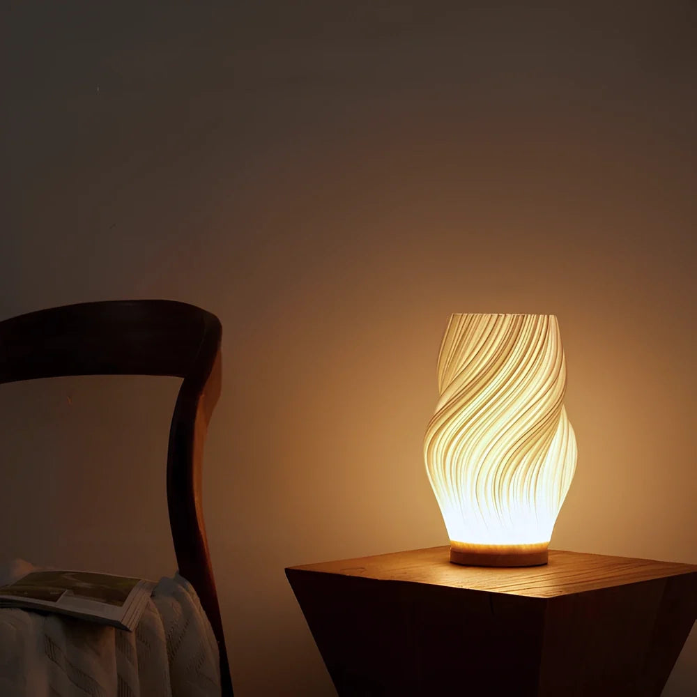 Serene Wavecrest Lamp | Customisable Lighting, Convenient USB Design