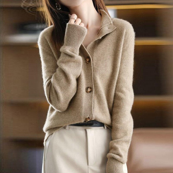 Women's Warm Button-Front Cardigan Jumper