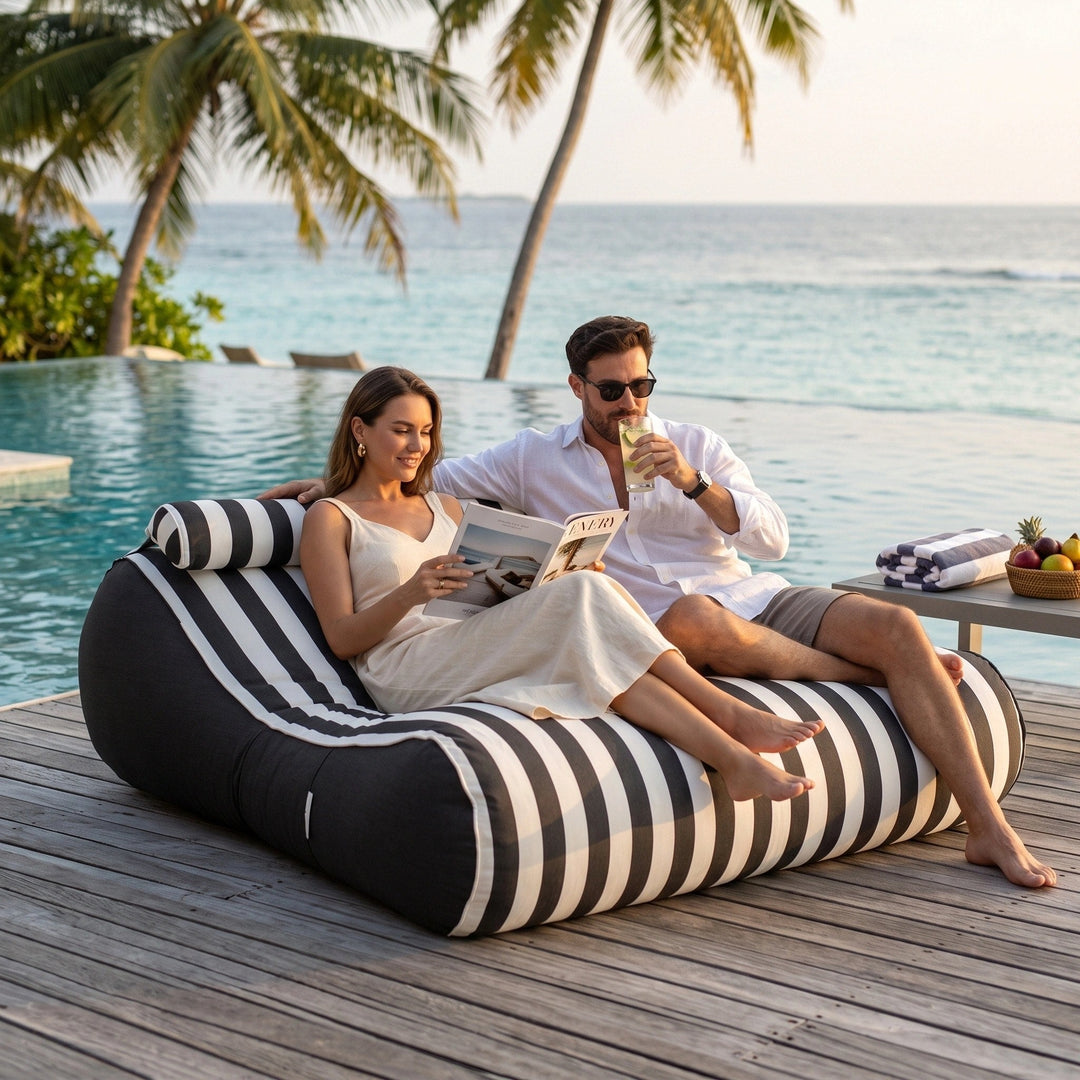 2 Person Outdoor Bean Bag Sunbed Cover for Garden & Patio 1