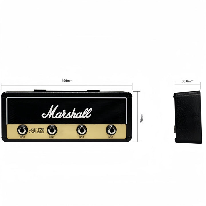 Guitar Amp Key Holder | Wall-Mounted Amplifier Key Rack, 4 Hooks