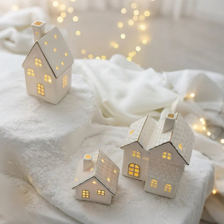 Ceramic Christmas Village | Handcrafted Light-Up Houses