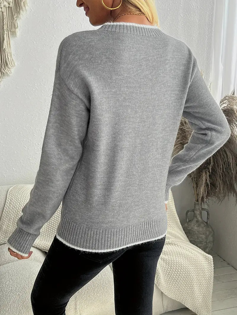 Women's Warm Snowflake Jumper for Winter