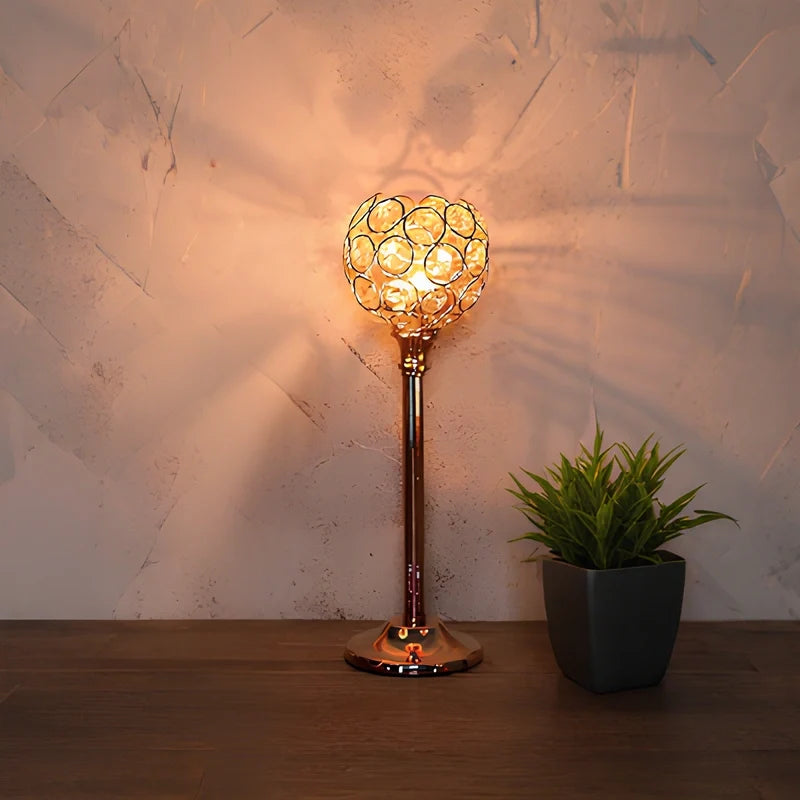 Candle Holder | Sparkling Crystal Design, Vintage-Inspired Elegance