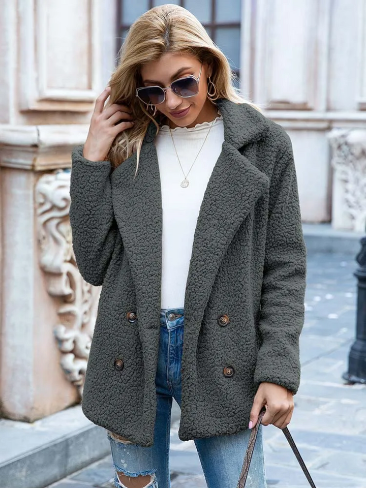 Women's Cosy Button-Front Coat