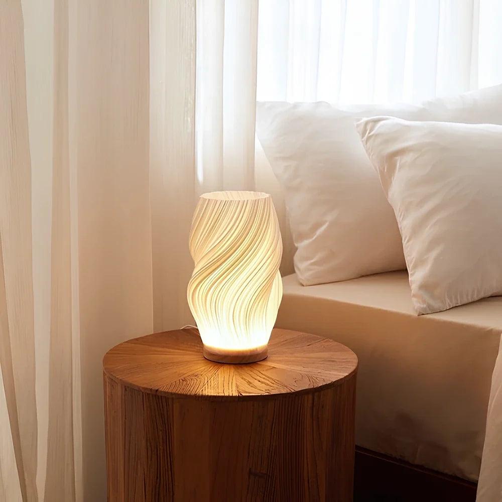 Serene Wavecrest Lamp | Customisable Lighting, Convenient USB Design