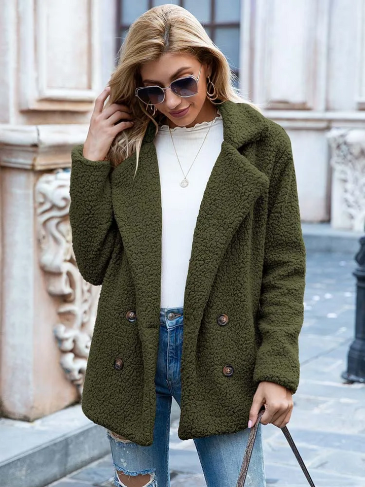 Women's Cosy Button-Front Coat