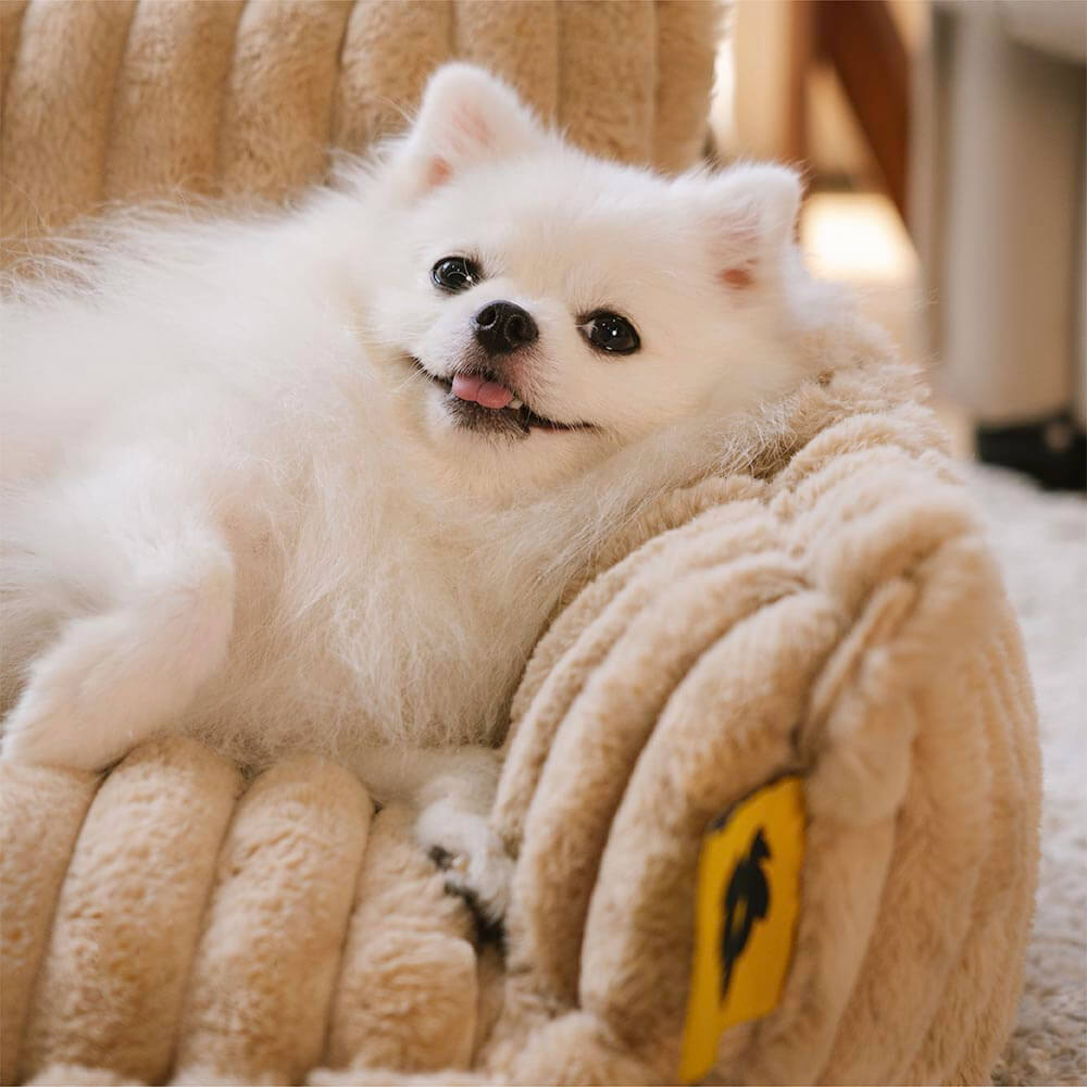 Orthopedic Dog Sofa Bed with Egg Crate Foam and Washable Plush Cover