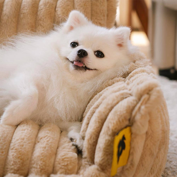 Orthopedic Dog Sofa Bed with Egg Crate Foam and Washable Plush Cover