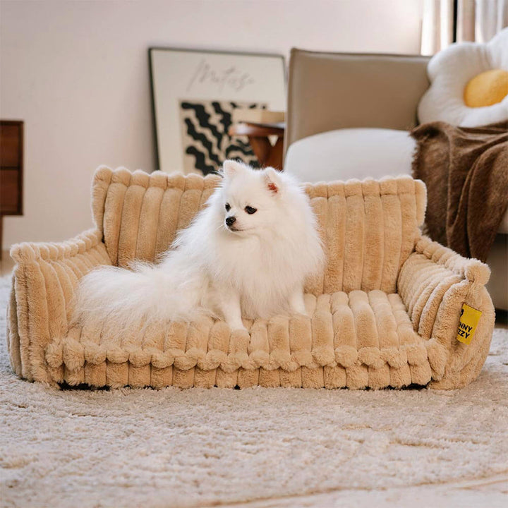 Orthopedic Dog Sofa Bed with Egg Crate Foam and Washable Plush Cover