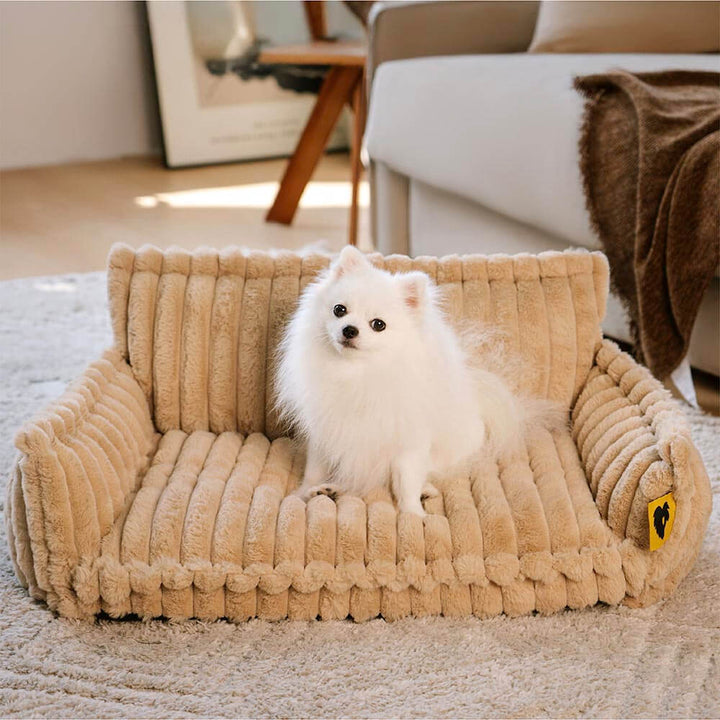 Orthopedic Dog Sofa Bed with Egg Crate Foam and Washable Plush Cover