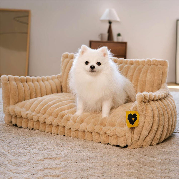 Orthopedic Dog Sofa Bed with Egg Crate Foam and Washable Plush Cover