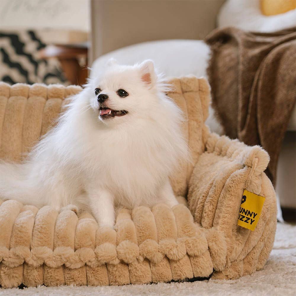 Orthopedic Dog Sofa Bed with Egg Crate Foam and Washable Plush Cover