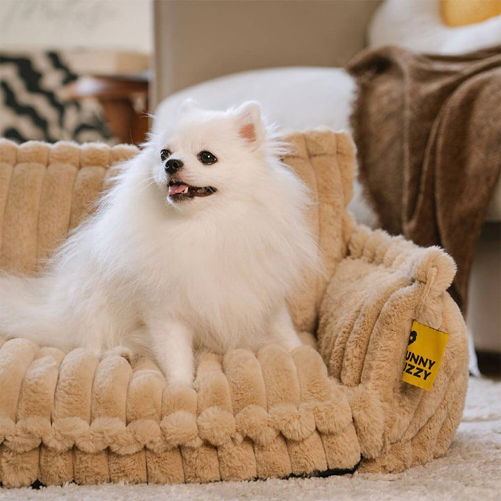 Orthopedic Dog Sofa Bed with Egg Crate Foam and Washable Plush Cover