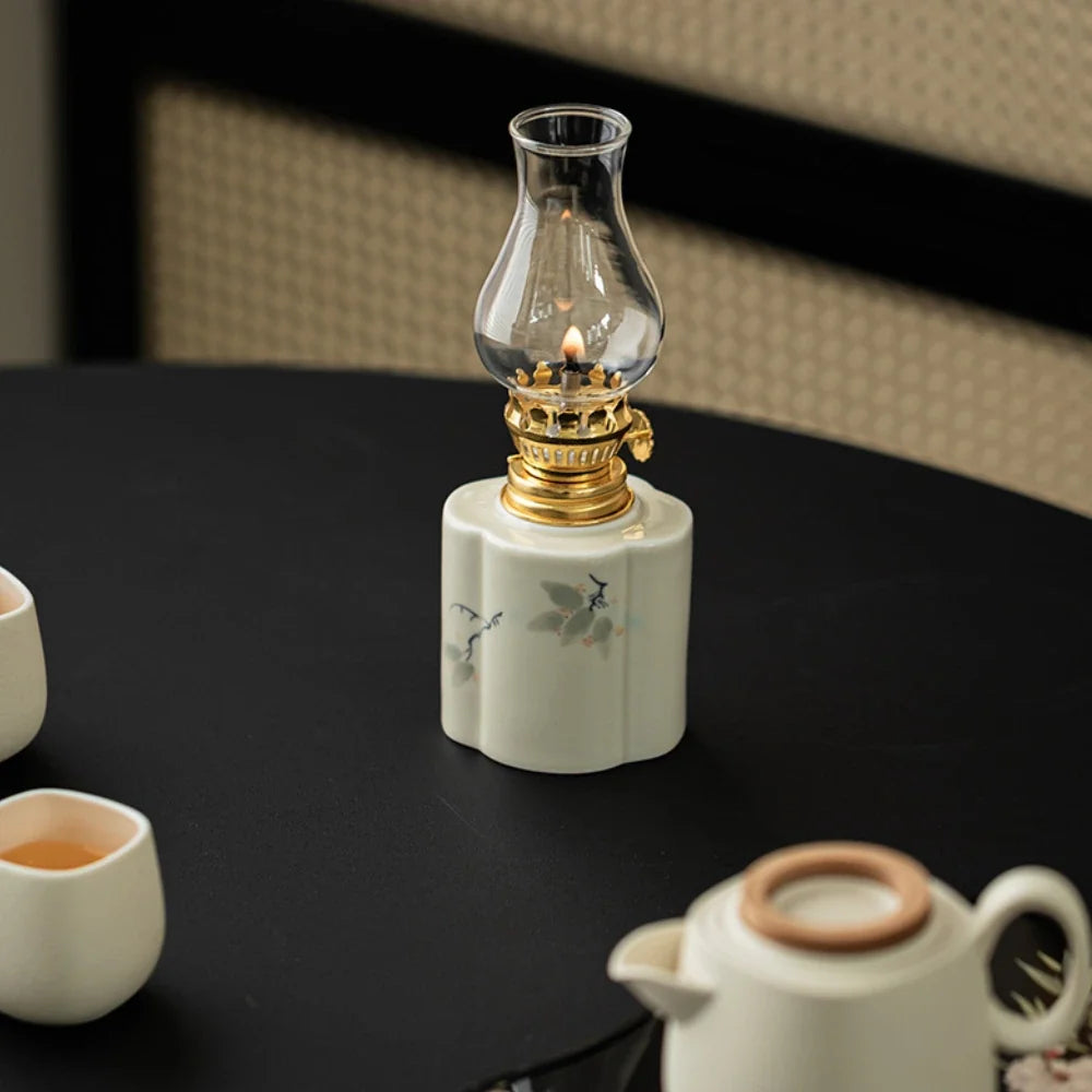 Oil Lantern | Artisan-Crafted Design, Adjustable Flame Control