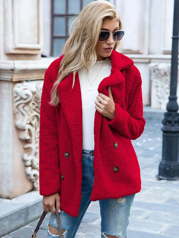 Women's Cosy Button-Front Coat