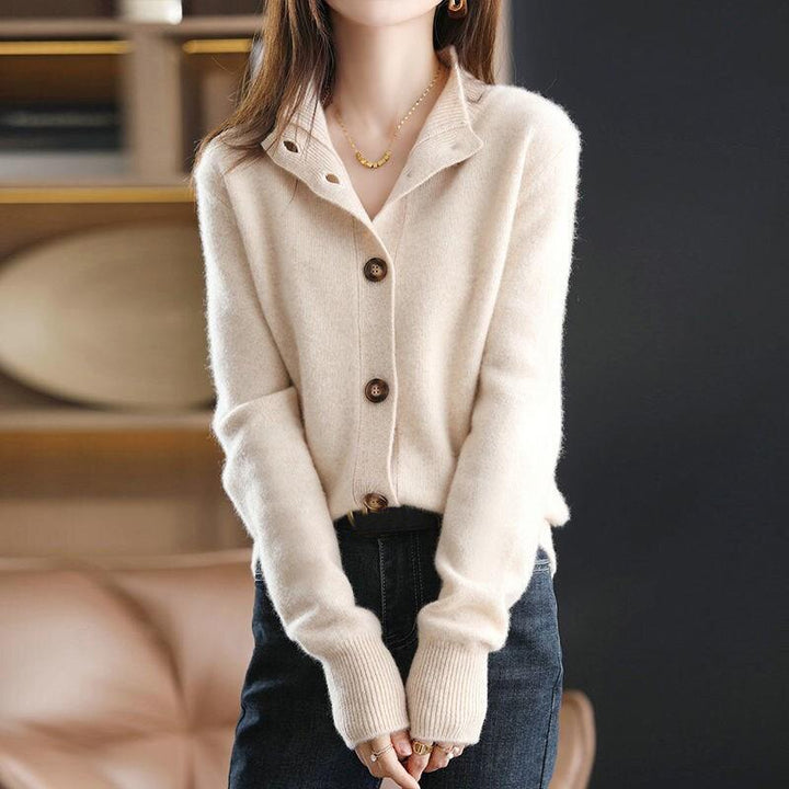 Women's Warm Button-Front Cardigan Jumper