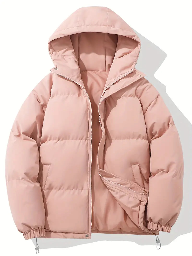 Hooded Quilted Puffer Jacket for Women with Drawstring Hem (6)
