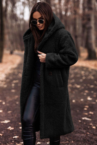 Women's Cosy Long Teddy Coat