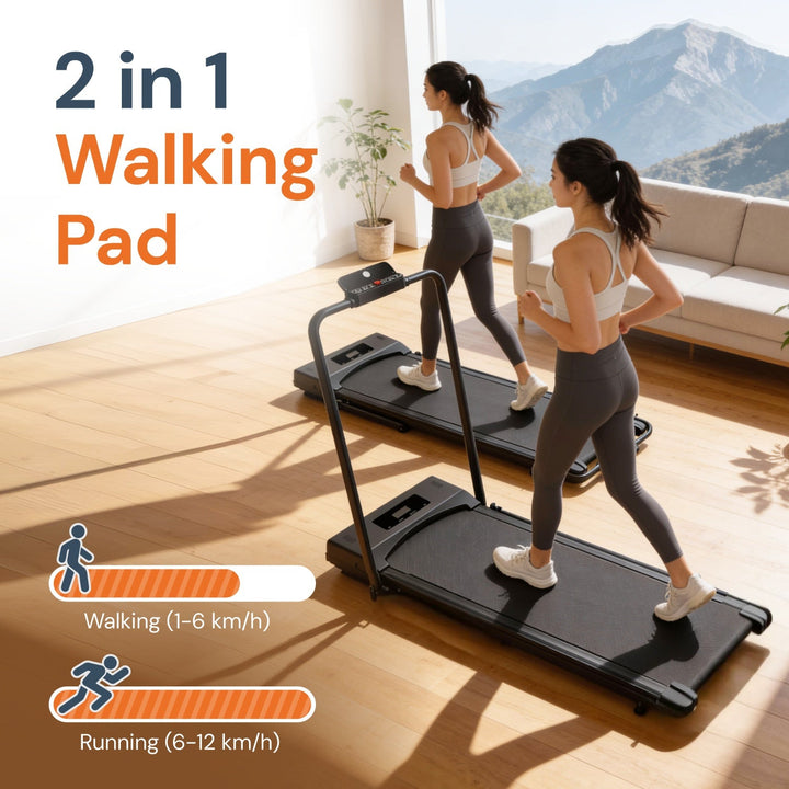 Foldable Handrails 2 in 1 Walking/Running Pad