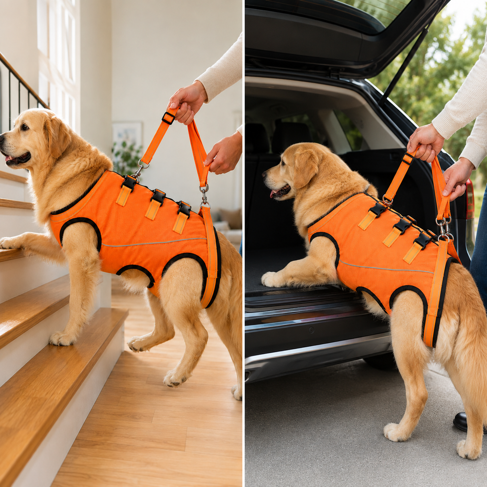 Full-Body Dog Mobility Support Harness for Stairs & Car Rides