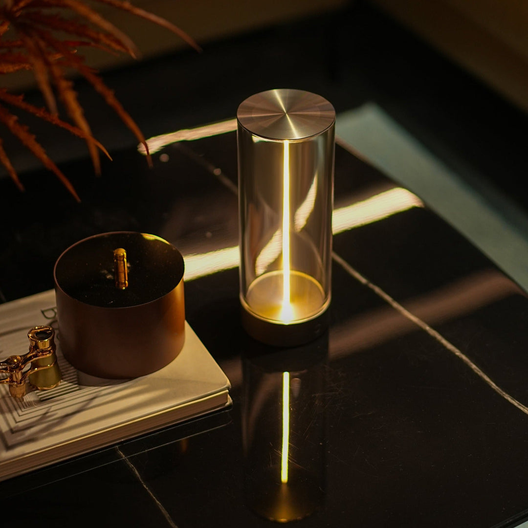 Cylindrical Beam Table Lamp | Modern Column Light, Two Sizes