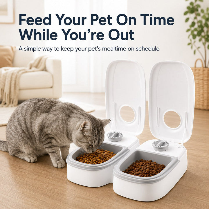 48-Hour Timed Pet Feeder for Cats & Small Dogs