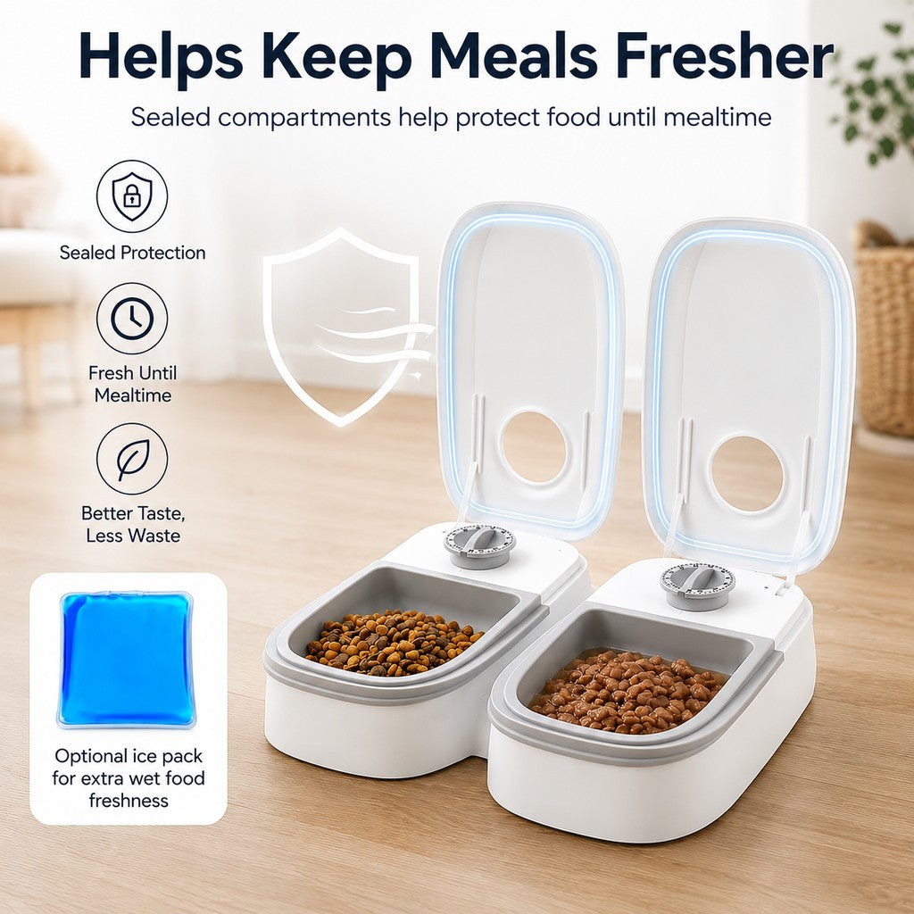 48-Hour Timed Pet Feeder for Cats & Small Dogs