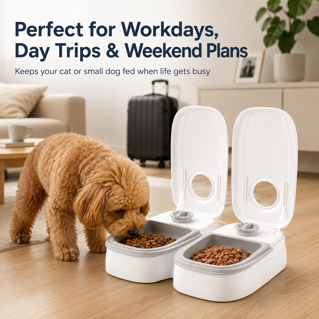 48-Hour Timed Pet Feeder for Cats & Small Dogs