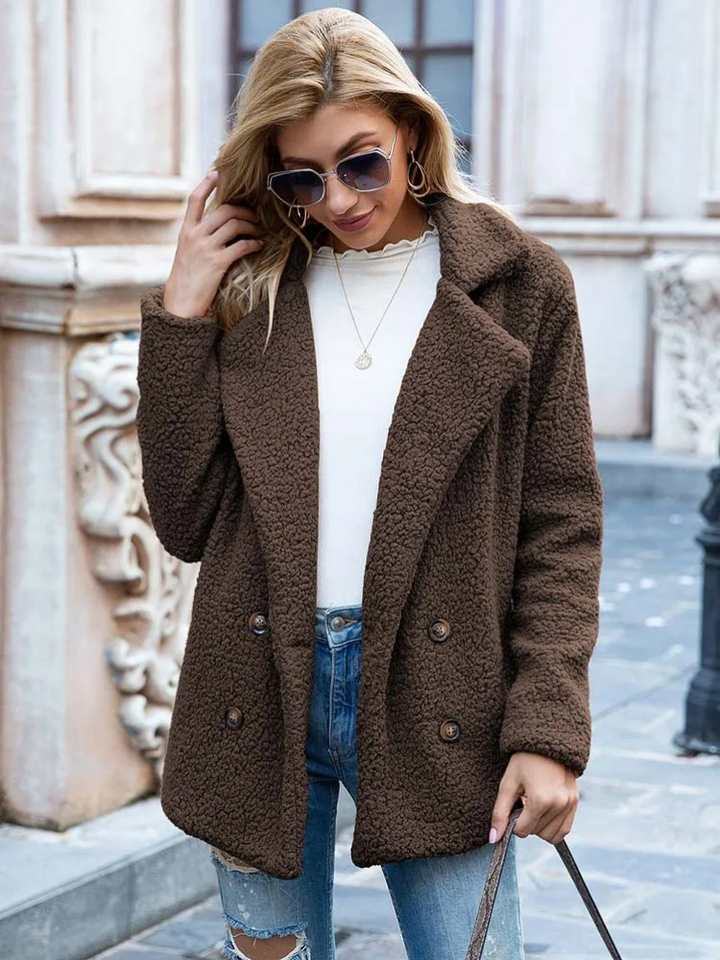 Women's Cosy Button-Front Coat