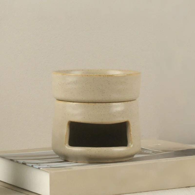 Ceramic Diffuser | Dual-Chamber Functionality, Serene Candle Glow