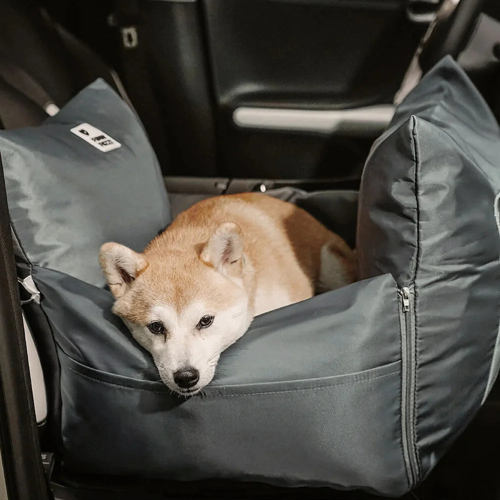 Portable Waterproof Dog Car Booster Seat with LATCH Anchors and Non Slip Base