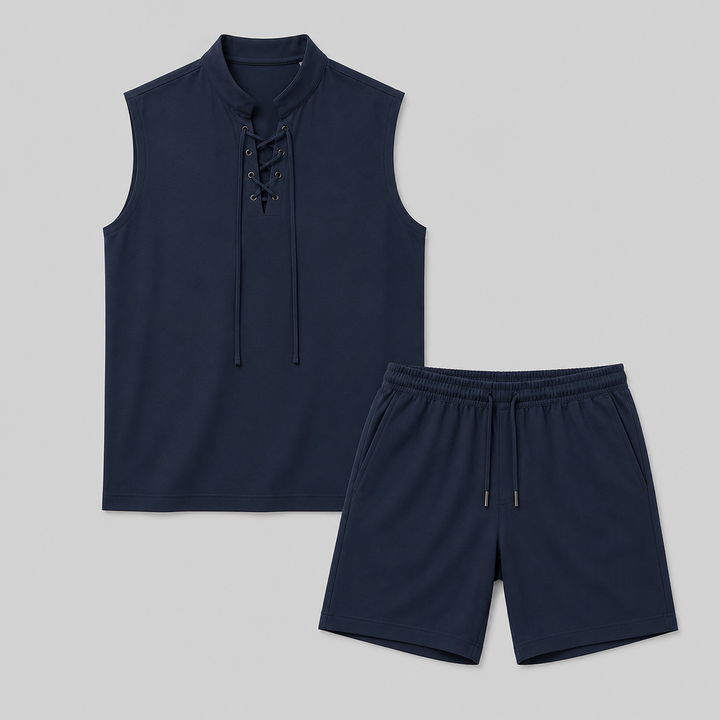 Men's Sleeveless Summer Set with Shorts