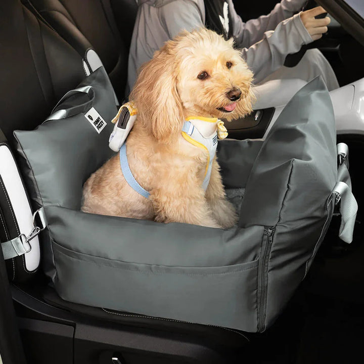Portable Waterproof Dog Car Booster Seat with LATCH Anchors and Non Slip Base