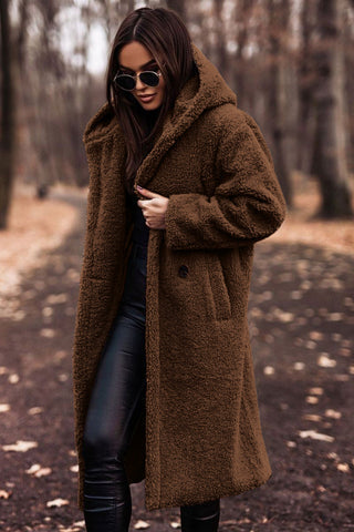 Women's Cosy Long Teddy Coat