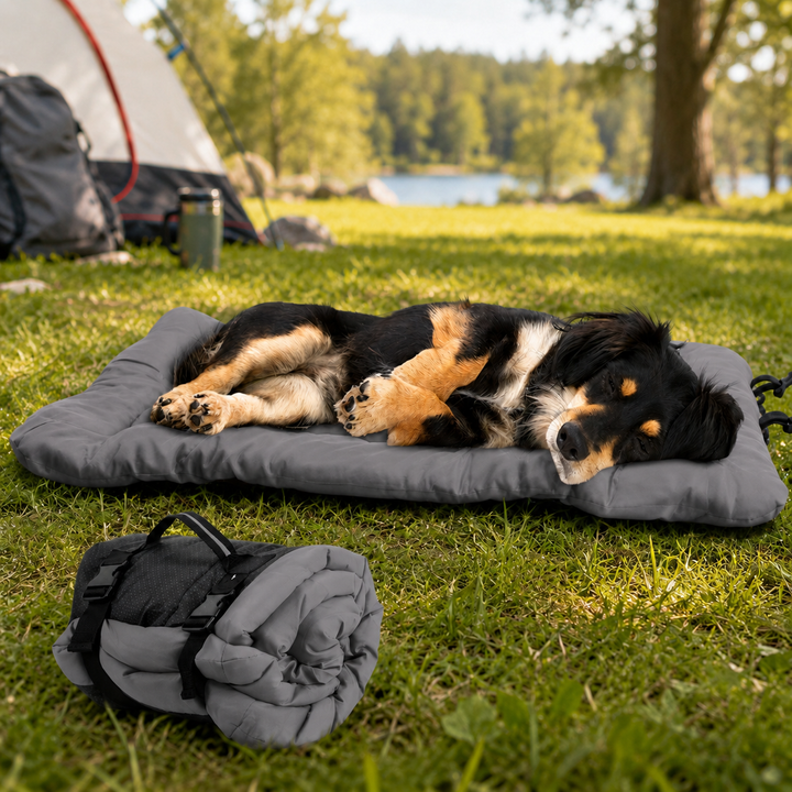 Portable Outdoor Dog Bed for Camping &Car Travel | Roll-Up Mat for Clean, Comfortable Rest