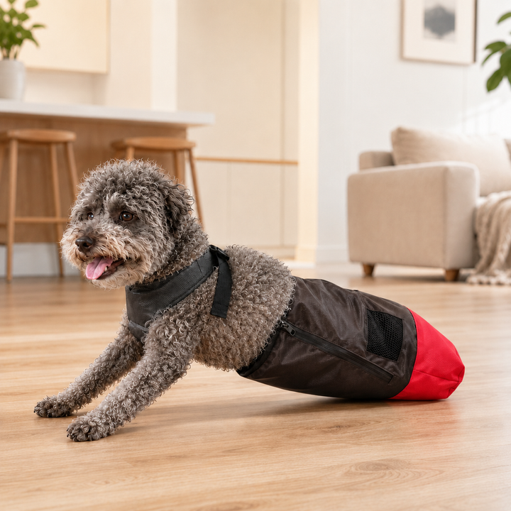 Dog Mobility Drag Bag for Indoor Scooting | Hind Leg Protection for Senior & Disabled Dogs