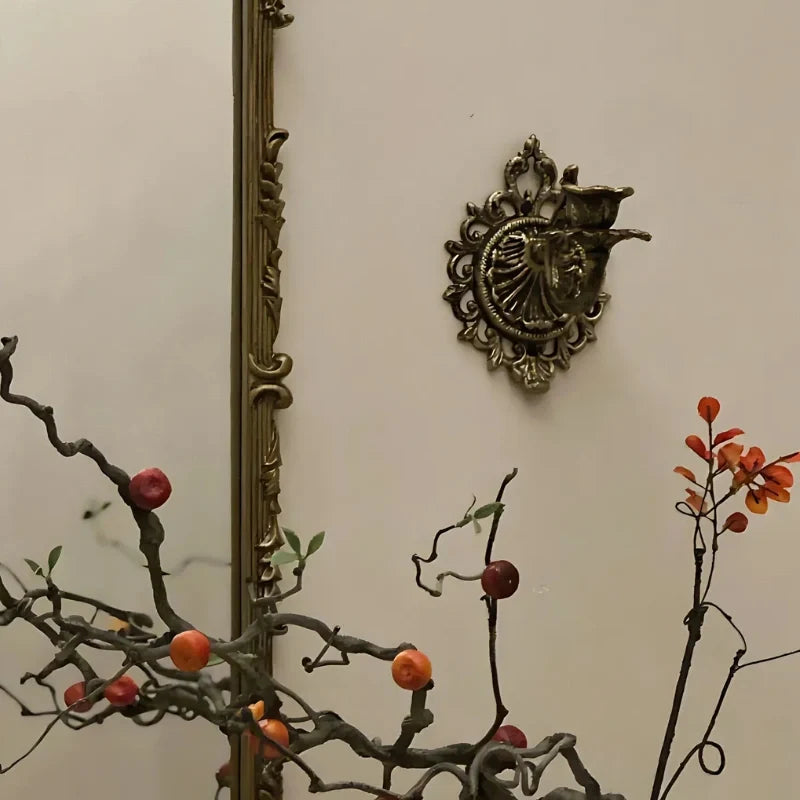 Candle Sconce | Ornate Vintage Design, Rich Cast Iron